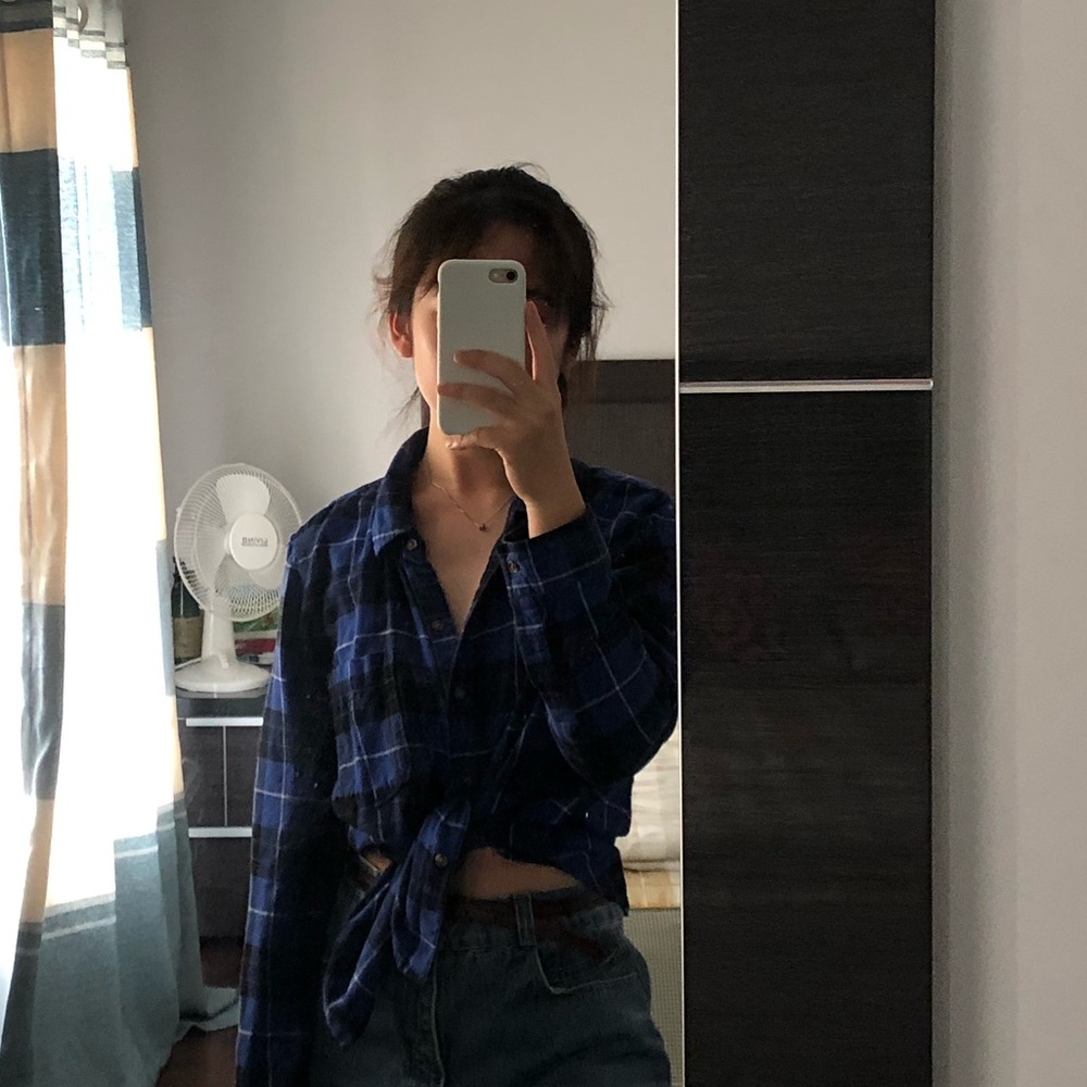 Blue SO Plaid Flannel (SUPER SOFT) Button Down